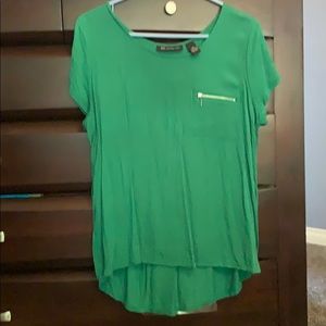Inc xl green rayon top euc
